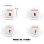 Tasses double expresso Malongo x 4