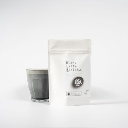 Black Latte Barista – Charbon végétal actif & thé Hojicha – 100% Naturel – 100g